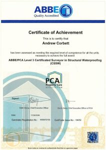Andrew Corbett CSSW certificate